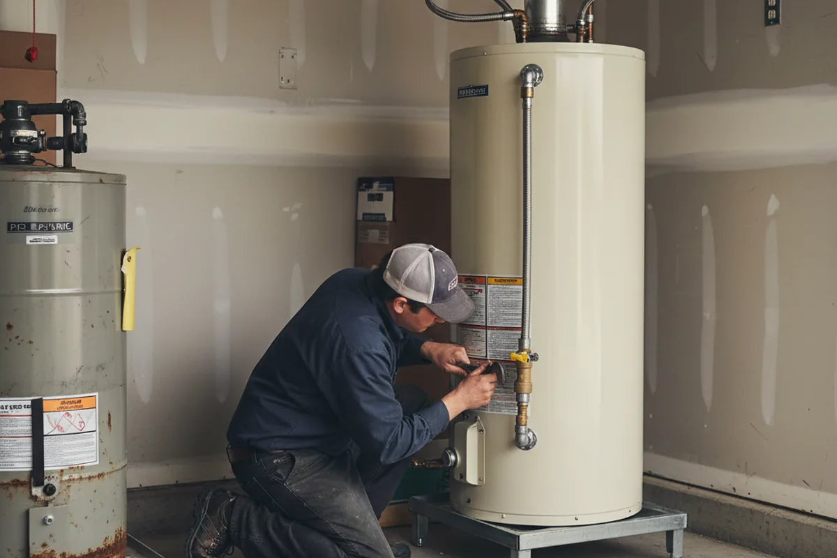 Water heater and shutoff valve replacement in Okmulgee