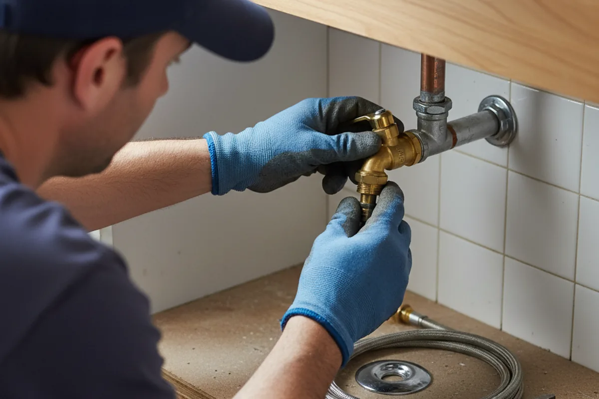 Shutoff valve and fitting work during Faucet and Fixture Repair in Okmulgee